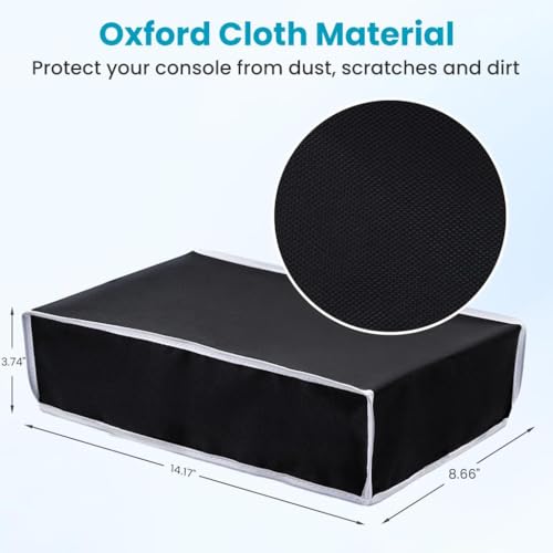Image of New World Horizontal Dust Cover for PS5 Slim , Oxford Cloth Anti-Scratch Backend Cutaway Design Protective Case for PlayStation 5 Slim Console Digital and Disc Edition- Black