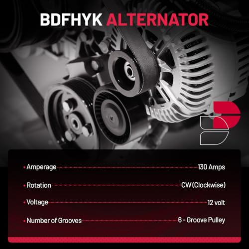 Image of BDFHYK Alternator Compatible with Acura MDX 2001-2002 3.5L V6,Compatible with Honda Odyssey 2002-2004 3.5L V6,Compatible with Honda Pilot 2003-2004 3.5L V6 Replace 13918N,104210-3090,104210-3091