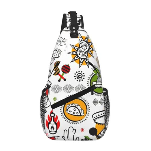 Sac à dos à bandoulière salsa mexicaine léger pour homme décontracté