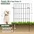 10 Pack Garden Fence Animal Barrier Fencing 1.44 inch Spacing Total 10.8ft (L) x 24in (H) Rustproof Metal Wire Yard Blocker Dog Fences Border for Outdoor Flower Bed Landscape Fencing Decor Black
