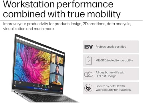 Image of HP ZBook Firefly 14 G11 Mobile Workstation AI Laptop (14 inch FHD+, Intel Core Ultra 7 165U, 64GB DDR5, 2TB SSD) For Engineer, Designer, 5MP IR Webcam, Fingerprint, Backlit, 2x Thunderbolt 4, Win 11 Pro