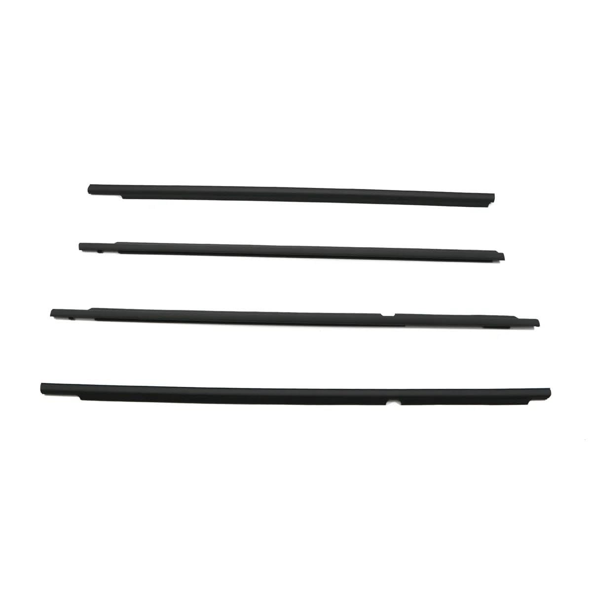 Mltlkppvng Black Car Seal Strip 4Pcs Outer Windows Rubber Weatherstrip Waterproof Pressure Seal Moulding Trim For Toyota For Land Cruiser Prado Lc95 Lc90 1996-2002
