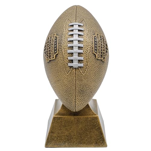 Image of Decade Awards Fantasy Football Champion Trophy, Gold or Silver / 6 or 12 Inch Tall - Engraved Plate on Request
