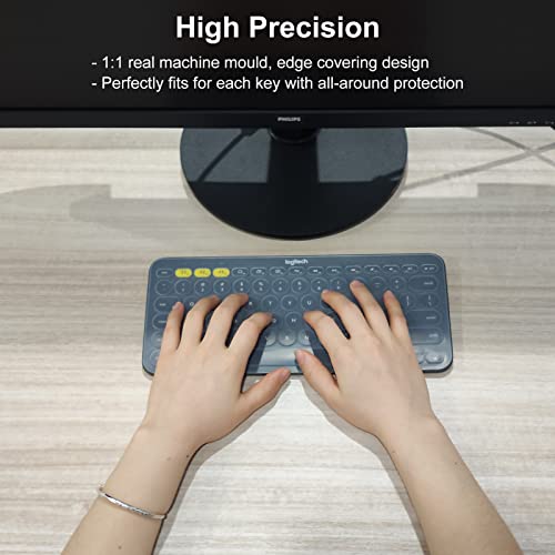 K380 Logitech Keyboard Cover Ultra-Thin Silicone, Keyboard Cover For Logitech K380 Wireless Keyboard, Waterproof Dustproof Logitech Keyboard Skin (Transparent) #TOP1