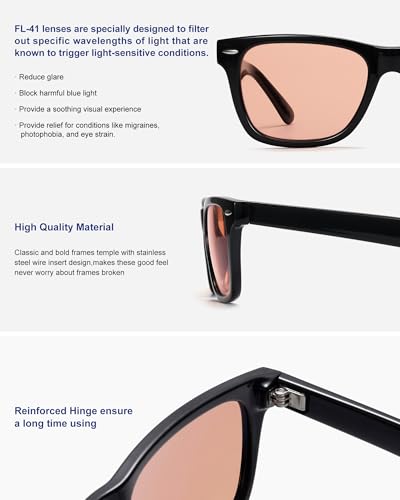 Image of ViewJoy Sleep Glasses 99.9% Blue Light Glasses Dual AR Coatings Amber Orange Lens for Computer Gaming Reduce Eyestrain