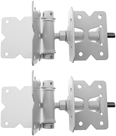 Heavy Duty Stainless Steel Powder Coated PVC/Vinyl Gate Hinge Set and Screws-White