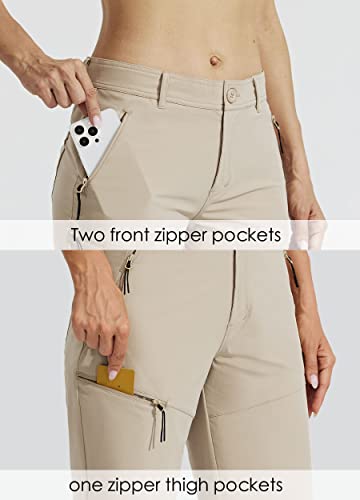 Willit Short longo feminino de 25,4 cm para caminhada, golfe, secagem rápida, atlético, ao ar livre,
