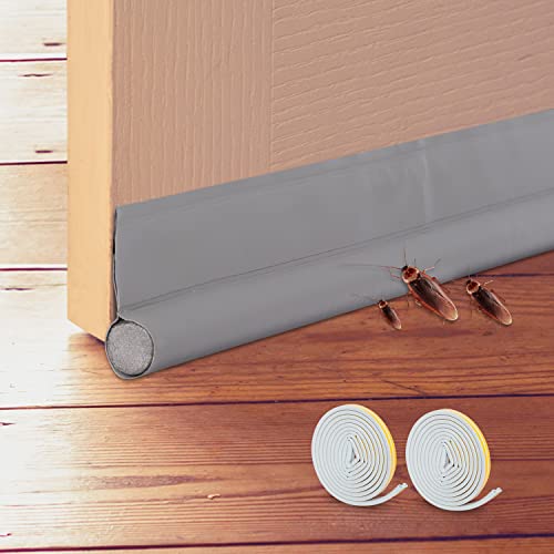 MYEUSSN Zugluftstopper für türen 95cm, Einseitig Türdichtung Selbstklebend Unter Tür Draft Blocker, Tür Luftzugstopper, Anti-Kollision Dichtungsstreifen Gegen kalte Zugluft, Lärm und Lücken Cover