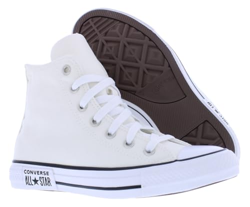 Converse Chuck Taylor All Star High GS Girls Shoes Size 6.5, Color: Vintage White/White/Black-White4