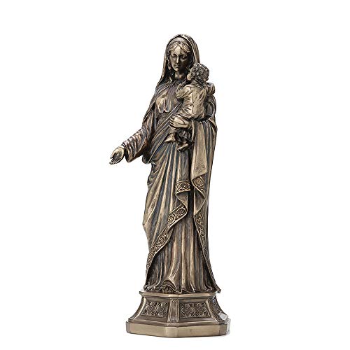 Estatuilla religiosa de Virgen María con Niño Jesús 11.5 pulg miniatura 3