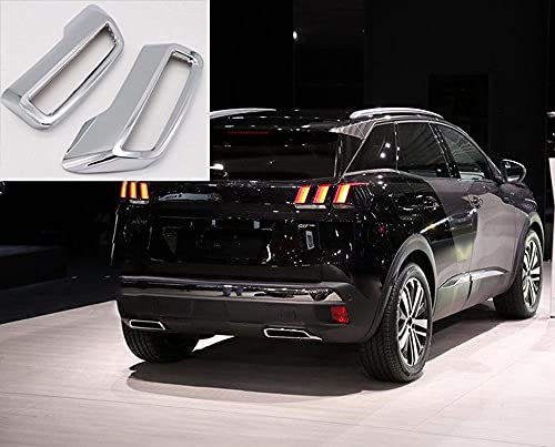 Cubierta Para Tubo De Escape De Coche Recorte Para Peugeot 3008 5008 2017-2018 2019 2020 Abs Cromado Marco De DecoracióN De Tubo De Escape Embellecedor Escape Accesorios Exteriores Cover