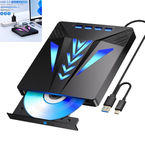 Unidad externa de disco para laptop 6 en 1 con USB y ranura para tarjeta miniatura 2