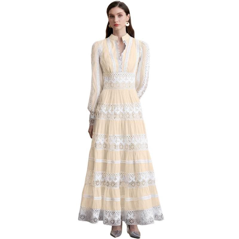 2025 Autumn Style Lace Patchwork Dress
