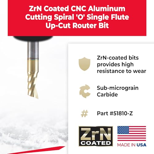 Amana ZrN Coated O Flute Bit