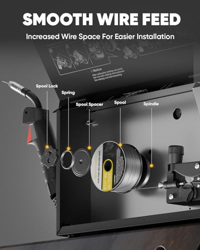 Image of H HZXVOGEN Aluminum MIG Welder, 250A Welder Machine 110V 220V Gas, Flux core MIG, Pulse, Lift TIG, Stick, 5 in 1 Multi Process Welder Machine with LED Display