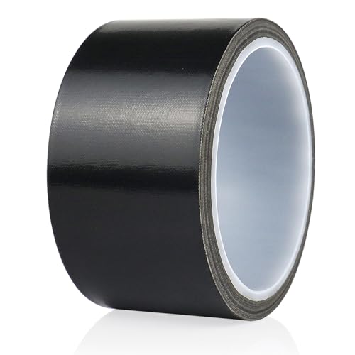 Image of BOMEI PACK Black PTFE Teflonn Glass Cloth Tape, 2'' x 33ft High Temperature Tape Fiberglass Adhesive, Heat Resistant for Fabric,High-Speed Sealing Machine,Vacuum Sealer Machine,1 Pack
