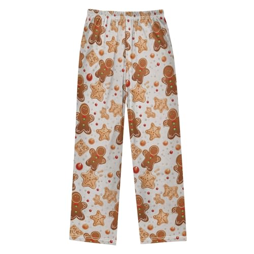 Christmas Pajama Pants Christmas Gingerbread Decoration Long Sleep Pants Lounge Bottoms2