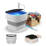 Protection de l'environnement:La machine à laver portable pliante utilisant un matériau tpe, elle est plus résistante au vieillissement, aux températures élevées et au pliage. Moteur en cuivre pur à haut rendement, économie d'énergie et protection de l'environnement.