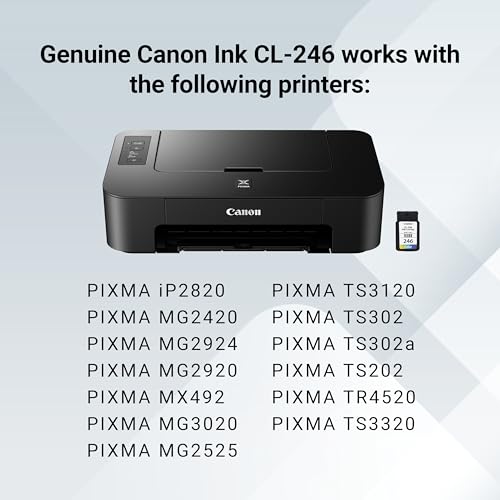 Canon CL-246 Genuine Color Ink Cartridge, Compatible with iP2820, MG2420/2924/2920/3020/2522/2525, MX492, TS3120/302/302a/202/202a/4520/3320 - image 6