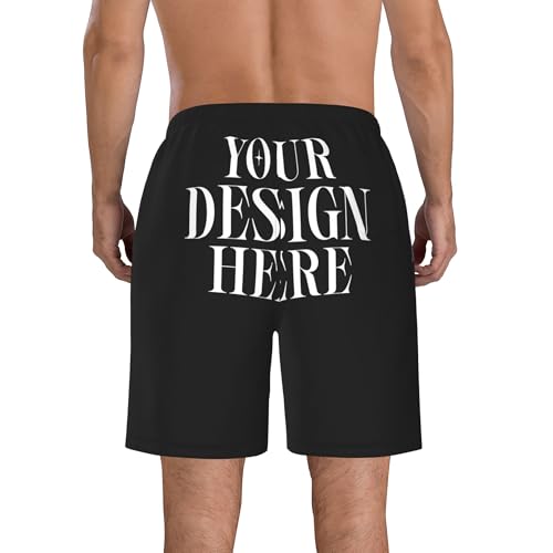 Custom Men's Beach Shorts - Quick Dry, High Rise, Letter Print, Green, S/M/L/Xl/Xxl/Xxxl4