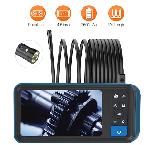 Endoscope industriel MS450 detecter fuite eau et bouchon evacuation camera inspection 1080P