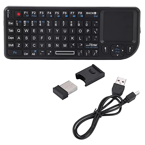 Clavier sans fil 2,4 GHz rechargeable USB mince avec pavé tactile et touches rétroéclairées