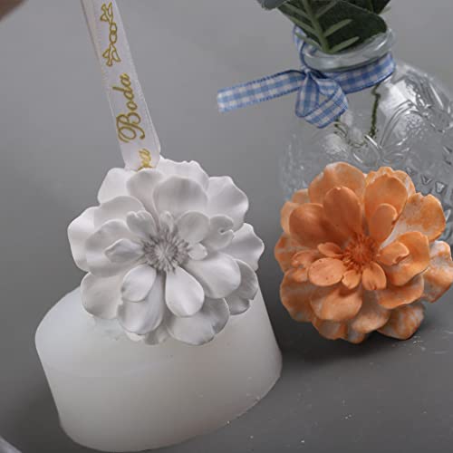 JIUYECAO Pfingstrosenform mit Hahnenfuß-Duft, für Kerzen, Kerzen, 3D-Pingstrosen, Blume, Silikonform, Aromatherapie… – Bild 4