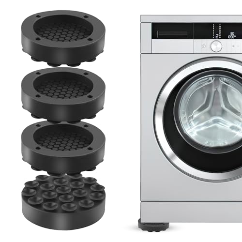 Schwingungsdämpfer Waschmaschine, 4 Stück Vibrationsdämpfer, Universal Waschmaschine Füße, Waschmaschine Fußpolster für Waschmaschine, Trockner, Kühlschrank, Tisch (Schwarz) Schwingungsdämpfer Waschmaschine, 4 Stück Vibrationsdämpfer, Universal Waschmaschine Füße, Waschmaschine Fußpolster für Waschmaschine, Trockner, Kühlschrank, Tisch (Schwarz)
