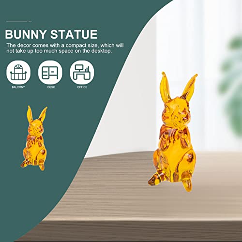 Clispeed Crystal Rabbit Figurine Paperweight Decor Glass Animal Ornaments 2023 Chinese Zodiac Animals Art Collectible New Year Gifts Bunny Figurine #TOP4