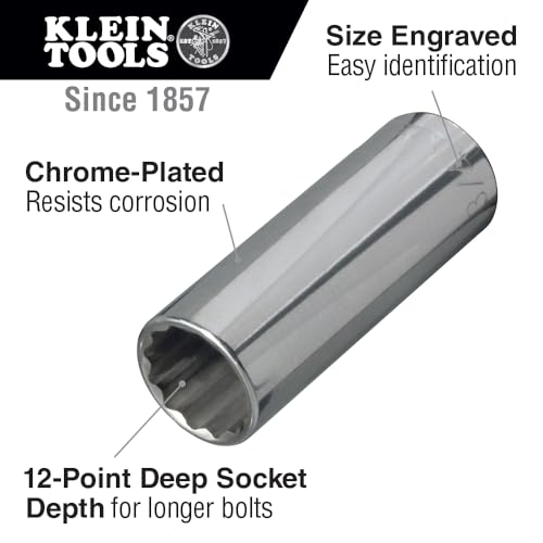 Douille profonde 12 pans 7/8" de qualité supérieure Klein Tools 65831