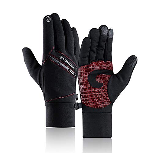 Winter Warm Gloves Touch Screen Gloves Waterproof Fleece Zipper Pocket Gloves Skiing Cycling