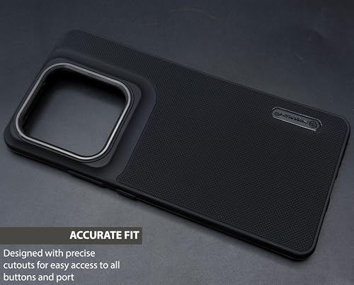 Image of NIUKIN Super Frosted Shield Pro Soft Mobile Back Case for Motorola Signature | Shockproof Scratchproof Cover | Black