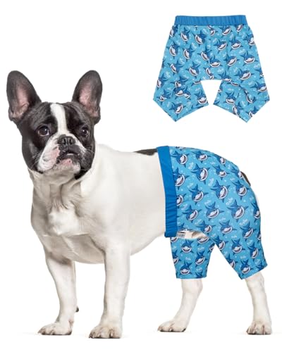 Image of CuteBone Dog Swim Trunks Swimsuit Durable & Comfortable - Quick-Dry, Adjustable Waistband Shorts, UV Protection Bikini- Perfect for Beach, Pool & Outdoor Fun, Shark DST02S