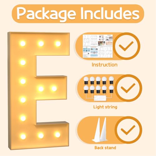 Chiffre Lumineux E Géant 100cm Kit Mosaïque pour Fête Réussie - 4
