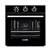 UNIVERSALBLUE Horno Multifunción Cristal Negro |Capacidad 62 L | 2100W | Temporizador | Mandos escamoteables | Doble Cristal