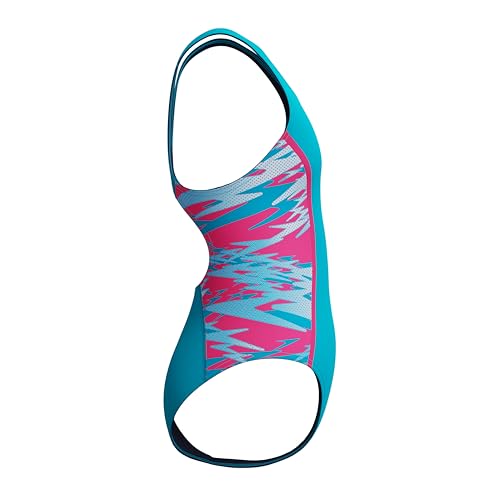Speedo Hyperboom Splice Muscleback One Piece Schwimmanzug für Mädchen, Mayan Blau, 8