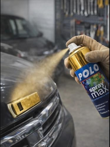 Image of Polo Spray Paint for Metal,Wood,Walls and Automotive Cars,Bikes(Multipurpose)|Quick Drying|Durable|400ml (Gold)
