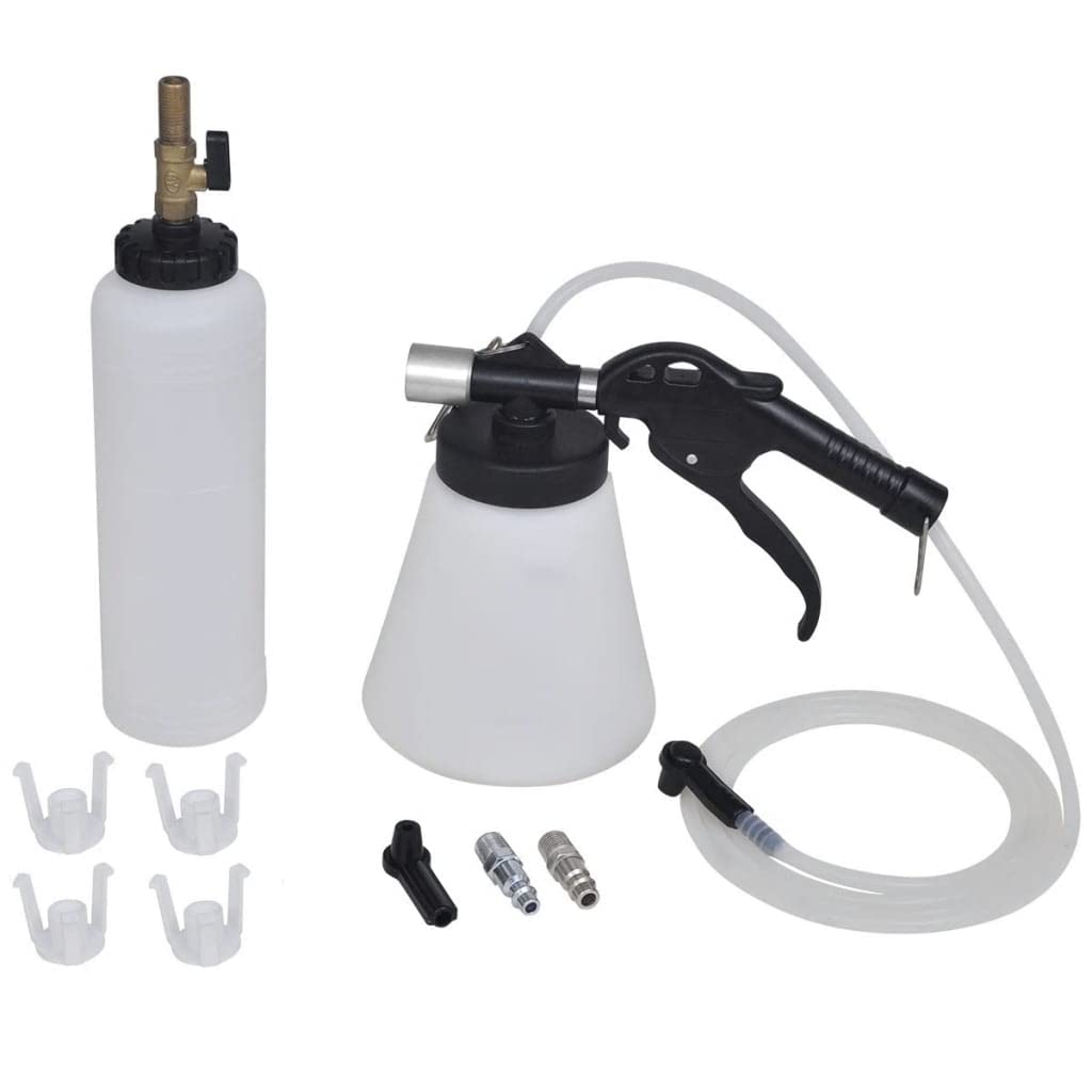 Dispositivo de purga de frenos con depósito de 1 L y botella de recarga de 0,7 L, purgador de frenos para sistemas hidráulicos de coches, accesorios de taller para freno, conducción, embrague