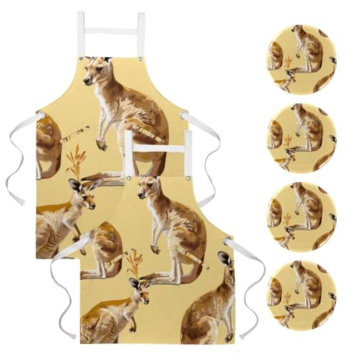 Tablier de cuisine pour restaurant et bar avec motif imprimé multicolore