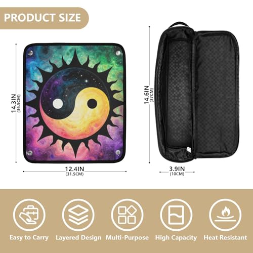 Bolsa de Viaje para Herramientas de Cabello con Alfombrilla para Plancha Estuche de Transporte Doble Capa para Planchas, Rizos y Alisadores miniatura 4
