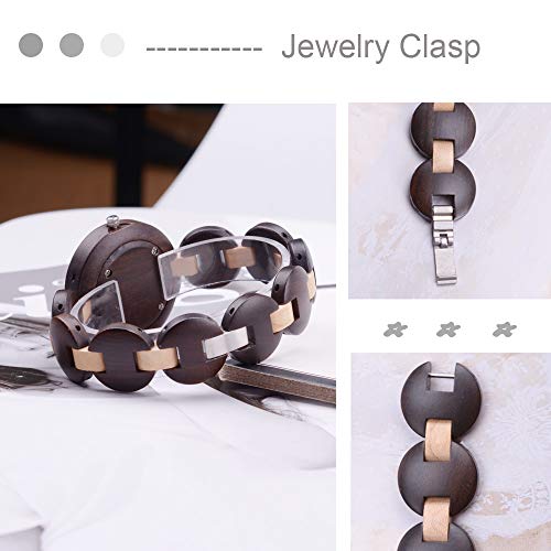 BEWELL Wood Watches for Women Star Dust Dail Minimalist Quartz Movemen Luxury Wooden Wristwatch - Image 6