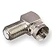 Produktbild HB-DIGITAL Winkel-Adapter für SAT Anlagen F-Stecker (SAT, männlich) auf F-Buchse (SAT, weiblich) rechtwinklig Ecke Steckverbinder 90° Grad F-Winkeladapter