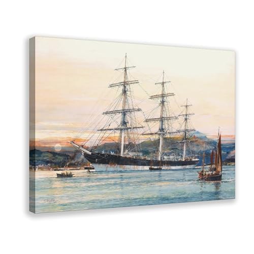 Toile Australian Clipper Jack Spurling pour rompre la monotonie d'un mur de bureau vide