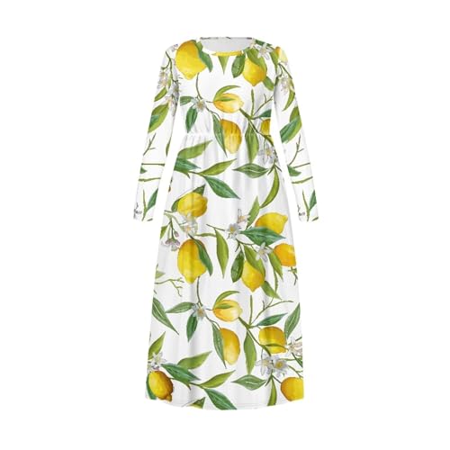 Girls Casual Maxi Dress Long Sleeve Loose Holiday Dresses with Pockets Back to School Outfits for Girls Plus Size3