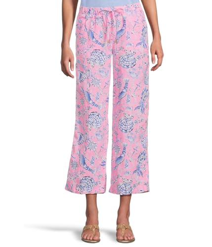 Lilly Pulitzer Women's Brawley Linen Crop Pants,...
