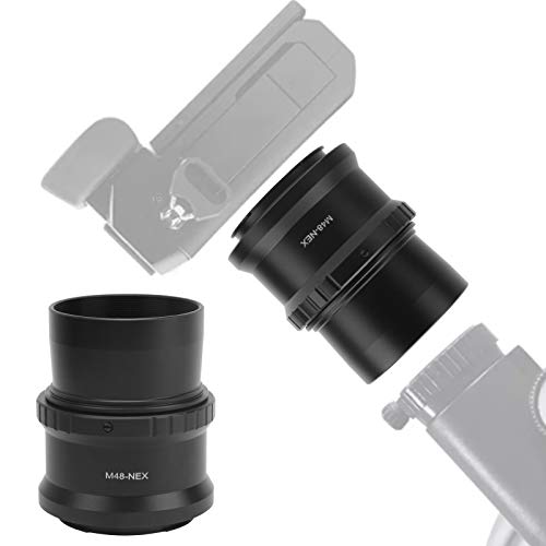 T Adapter Ring M48-Nex Lens Adapter Set, Telescope to Camera Adapter for E Mount Cameras, Essential for Astronomy Telescope Photography