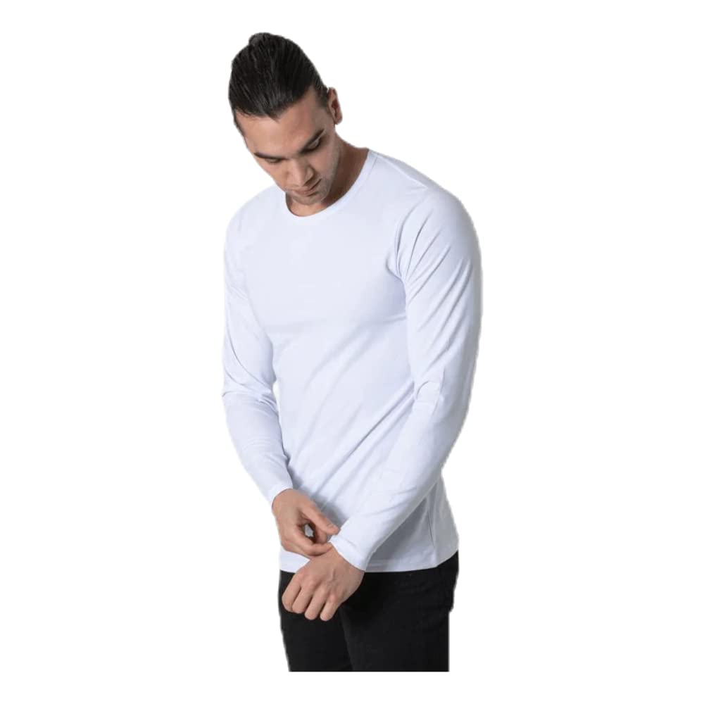 Jack & Jones Hombres Camiseta Básica de Manga Larga Cuello Redondo Delgado JJEBASIC Suéter Jersey