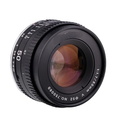 Obiettivo a fuoco manuale for ritratti Full Frame, standard, con ampia apertura, F1.7, in metallo, compatibile con fotocamere reflex Canon EOS EF M42 e Nikon F.(Canon EF)