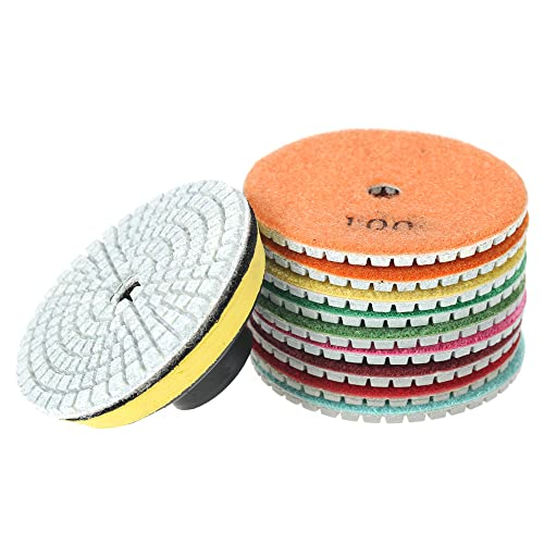 ERYUE Almofada de polimento,10 peças de diamante flexível de 3 polegadas almofadas de polimento úmid