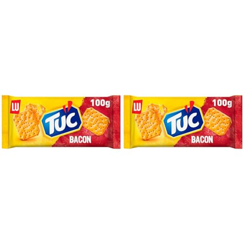 Tuc Galletas Saladas Sabor Bacon, 100g (Paquete de 2)